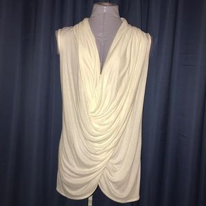 White Draped Jennifer Lopez Shirt